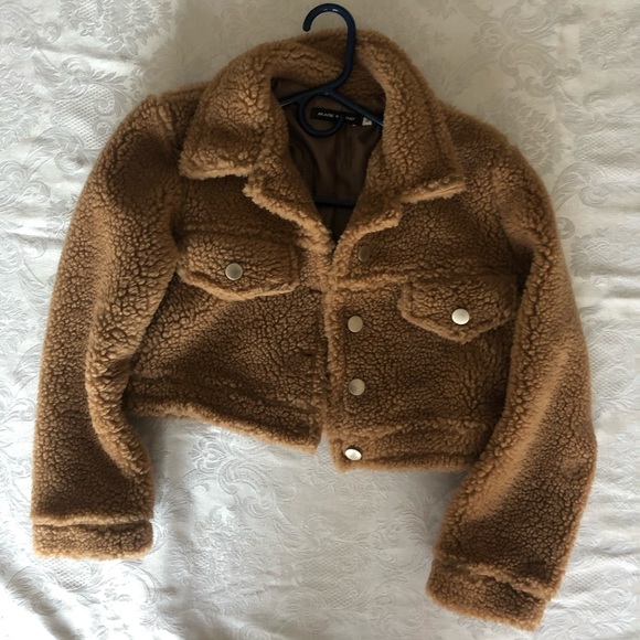 cropped teddy bear jacket